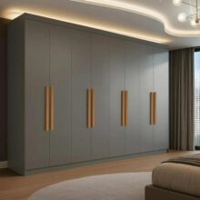 Guarda Roupa Casal 8 Portas 4 Gavetas Com Pés Paris