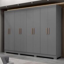 Guarda Roupa Casal 8 Portas 4 Gavetas com Pés Paris