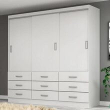 Guarda-roupa Casal Isabela 3 Pt 9 Gv Branco