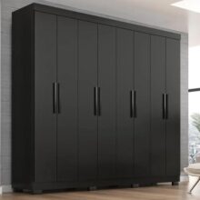 Guarda Roupa Casal Lisboa 8 Portas 4 Gavs  Com Pés