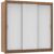 Guarda Roupa Casal Madesa Mônaco 3 Portas de Correr – Rustic/Branco
