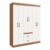 Guarda Roupa Solteiro 6 Portas 2 Gavetas Sidney Doripel Cor Off White/nogueira