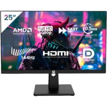 Haiz Monitor Gamer 25” 144hz 0.5ms 1920×1080 Adaptative Sync FHD HDMI/DP IPS VESA