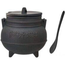 Harry Potter Caneca De Sopa De Caldeirão Com Colher, Padrão, Preta