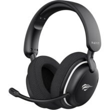 Havit Headset Gamer Fuxi H7SE, Sem Fio 2.4GHz e Bluetooth, Drivers 40mm, Microfone Destacável, 43h de Bateria, Preto, Compatível com PC, PS4, PS5, Switch