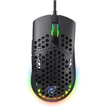 Havit Mouse Gamer MS1036 Iluminação RGB, Programação de Macros, 7 Botões, 1200-1600-2400-4800-6400-7200 DPI, USB, Redução de Peso Superior, Movimento Flexível