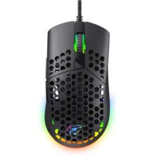 Havit Mouse Gamer MS1036 Iluminação RGB, Programação de Macros, 7 Botões, 1200-1600-2400-4800-6400-7200 DPI, USB, Redução de Peso Superior, Movimento Flexível