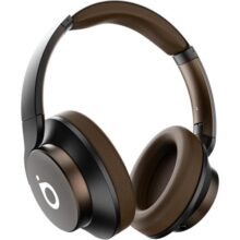 Headphone de Ouvido Bluetooth 5.4 com Dobrável, Basike Fone de Ouvido ENC Redução de Ruído, Som Imersivo 40mm 30 Horas Reprodução da Bateria, Microfone Embutido, para Trabalho/Estudo/e Viagem(Marrom)