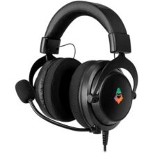 Headset Gamer Mancer Aura | Iluminação Rainbow | Drivers 50mm | Microfone Removível | Conexão USB e P2 3,5mm | Preto | MCR-AUR-RGB01
