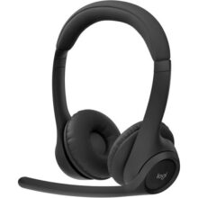 Headset Sem Fio Logitech Zone 300 Com Microfone Flip-to-Mute com Cancelamento de Ruído, Conexão Bluetooth, Bateria Recarregável via USB-C e Almofadas Confortáveis – Grafite