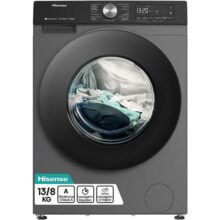Hisense Lava e Seca, 13kg Lavagem/8kg Secagem, Wi-Fi, Steam, 13 Programas, Motor Inverter, Painel Touch, Titanium WD3S13-127V