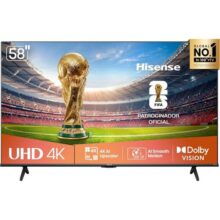 Hisense Smart TV 4K 58″ Polegadas 58A6NV com Dolby Vision, HDR10, HLG, DTS Virtual X, Compatibilidade Alexa e Google Home
