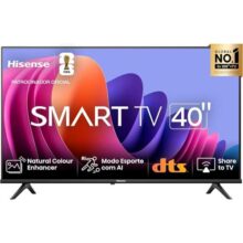 Hisense Smart TV FHD 40″ Polegadas 40A4N com DTS Virtual X, Game e Sports Mode, Controle por Voz, Share to TV e Compatível com Alexa