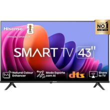 Hisense Smart TV FHD 43″ Polegadas 43A4N com DTS Virtual X Game e Sports Mode Controle por Voz Share to TV e Compatível com Alexa