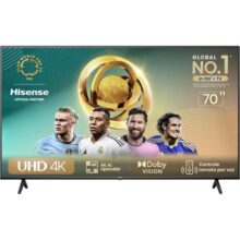 Hisense Smart TV UHD 4K DLED 70″ Polegadas 70A6K com HDR10+ Dolby Vision Game Mode Controle por Voz Alexa Built-In AirPlay