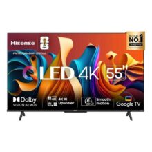 Hisense Smart Tv Uhd 4k Qled 55″ Polegadas 55q6n Google Tv Com Hdr10+, Dolby Atmos, Sports Mode, Game Mode Plus E Compatível Com Alexa