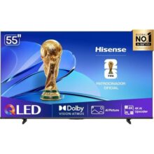 Hisense Smart TV UHD 4K QLED 55″ Polegadas 55Q6QV com HDR10+, Dolby Atmos, Sports Mode, Game Mode Plus e Compatível com Alexa