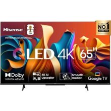 Hisense Smart TV UHD 4K QLED 65″ Polegadas 65Q6N Google TV com HDR10+ Dolby Atmos Sports Mode Game Mode Plus e Compatível com Alexa