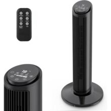 Hivento Ventilador Torre, Velocidade de 6m/s, 3 Velocidades, 3 Modos de Vento, Oscilação de 70°, Timer de 15h, Controle Touch Econômico – Ventilador para Quarto, Sala e Uso Doméstico，220v