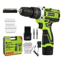 Huahuo Parafusadeira E Furadeira Eletrica – A Bateria 12v Verde 12v 50 Hz/60 Hz