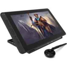 HUION Mesa digitalizadora Kamvas 13 com tela totalmente laminada, com Stylus 8192, suporte ajustável com 8 teclas de atalho ajustável, tela de caneta de 13 polegadas,preto