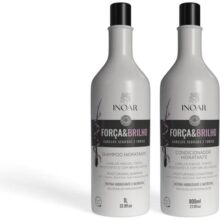 Inoar, Força & Brilho, Kit Shampoo 1L E Cond 800ml, Cabelos Fortes, Macios, Brilho Intenso
