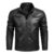 Jaqueta De Couro Masculina Slim Forrada Sem Capuz, Tamanhos P, GG e XGG