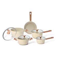 Jogo 5 Panelas Antiaderente Ultra Ceramic Mou Bege – Oikos