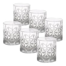 Jogo 6 Copos Baixos De Vidro Lapidado Laradore Royal – 325ml