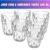 Jogo 6 Copos Vidro Diamante Grosso Resistente Agua 300ml Branco Ms Variedades