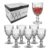 Jogo 6 Taças Vidro Para Vinho / Água – Laradore Rendas 330ml