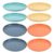 Jogo De 6 Pratos Fundos 20,5 Cm Oxford Unni Balance Cor Cinza Multicor