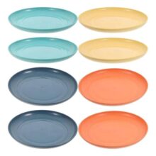 Jogo De 6 Pratos Fundos 20,5 Cm Oxford Unni Balance Cor Cinza Multicor