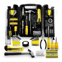 Jogo de Ferramentas 200 Peças Maleta Resistente Completa uso profissional Titanium Platina