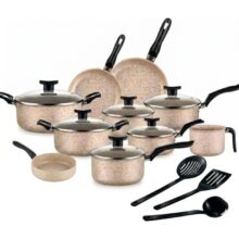 Jogo De Panelas 13 Peças Antiaderente Kit Cozinha Completa Marfim Bianco