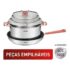 Kit Potes Plásticos Transparente com Tampa Branca 8 Unidades Electrolux