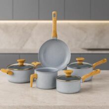 Jogo De Panelas Antiaderente Cerâmica Mimo Style 5 Peças Grafite