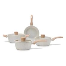 Jogo De Panelas Brinox 4814/100 Indução Ceramic Life Sirius Kit 4 Un Cor Vanilla