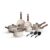 Jogo De Panelas Com 10 Peças Mimo Style Pratic Cook Mármol Cor Branco