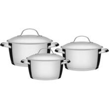Jogo De Panelas Com Fundo Triplo 3 Peça, Tramontina, 65660220, Inox