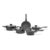 Jogo De Panelas Fogão Indução Brinox Ceramic Life Orion 5pçs Cor Preto