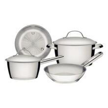 Jogo De Panelas Inox Fundo Triplo Allegra 4 Peças Tramontina