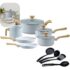 Armário de Cozinha Completa Pop Zanzini Nature/Off White 6 Portas 2 Gavetas