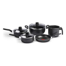 Jogo de Panelas Rochedo Stone Pro 5 peças-Preto