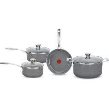 Jogo de Panelas Tefal Ceramic Vitality 4 Peças com Base de Indução Cabos de Aço Inox Revestimento Cerâmico e Tecnologia Thermo-Sinal®