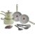 Jogo de Panelas Tefal Recycled Ceramic Verde 9 Peças – Revestimento Cerâmico Antiaderente Livre de PFOA, Alumínio 100% Reciclado, Thermo-Sinal e Acessórios Inclusos