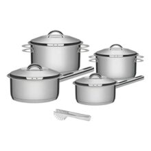 Jogo De Panelas Tramontina Aço Inox Solar 4 Peças + Pegador