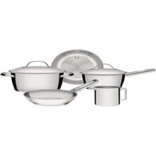 Jogo de Panelas Tramontina Allegra em Aço Inox com Fundo Triplo 5 Peças