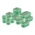 Jogo de Potes Tramontina MixColor em Polipropileno Verde Sálvia com Tampa Transparente 12 Peças