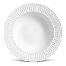 Jogo Prato Fundo Porto Brasil Cerâmica Roma Branco Kit 6